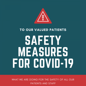Our Safety Measures for COVID-19