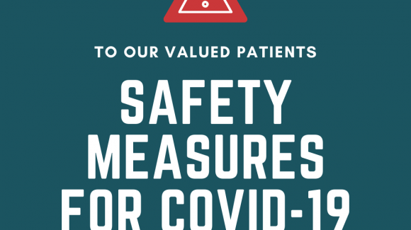 Our Safety Measures for COVID-19